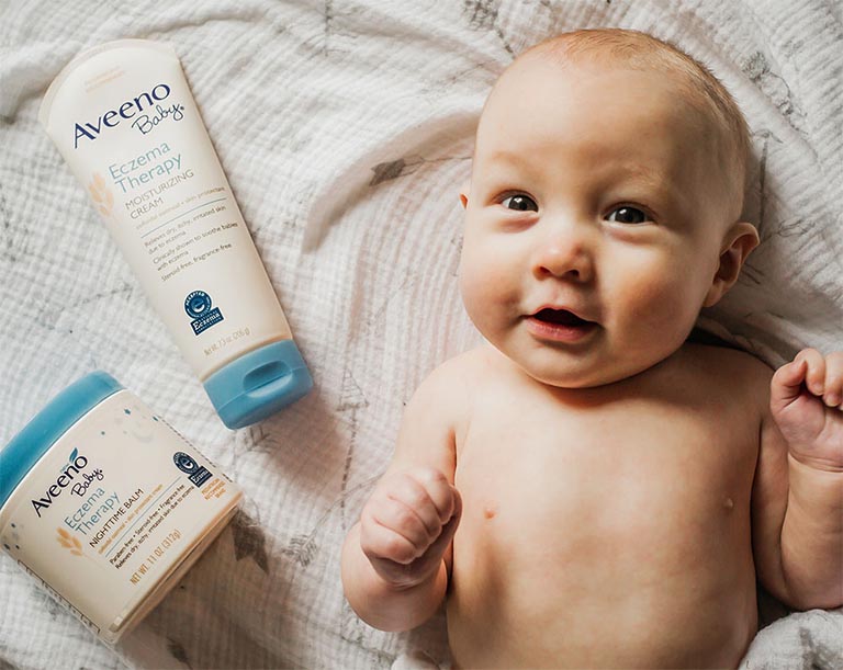 Sữa dưỡng ẩm Aveeno Baby Eczema Therapy dành cho trẻ bị viêm da cơ địa