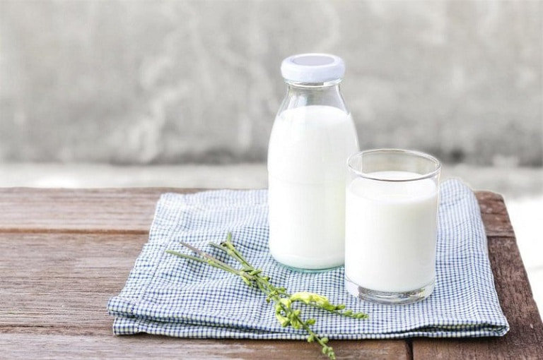 Sữa có chứa hàm lượng canxi cao và những vi khuẩn có lợi cho sức khỏe con người