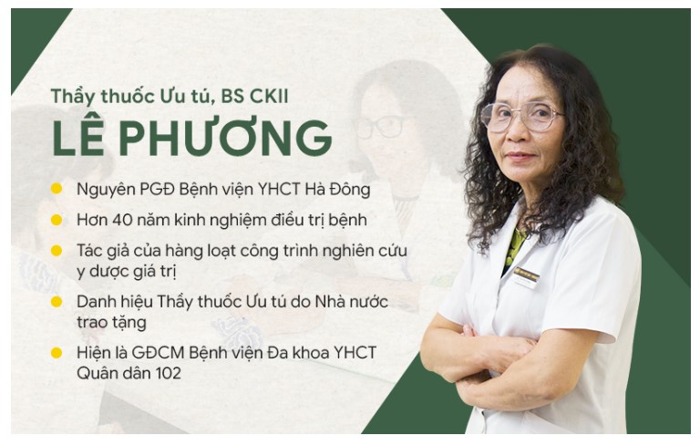 Bác sĩ Lê Phương - Giám đốc chuyên môn Tổ hợp Y tế cổ truyền biện chứng Quân dân 102