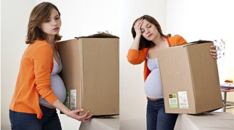 Vận động mạnh, lao động nặng là nguyên nhân gây đau khớp háng khi mang thai