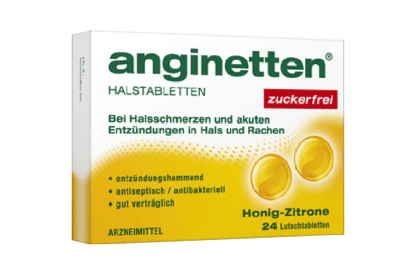 Anginetten là một trong những loại thuốc ngậm trị viêm họng của Đức được nhiều người lựa chọn