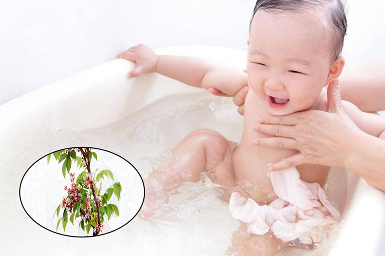 Cha mẹ có thể tắm nước lá để làm dịu cảm giác ngứa ngáy do dị ứng thời tiết ở trẻ
