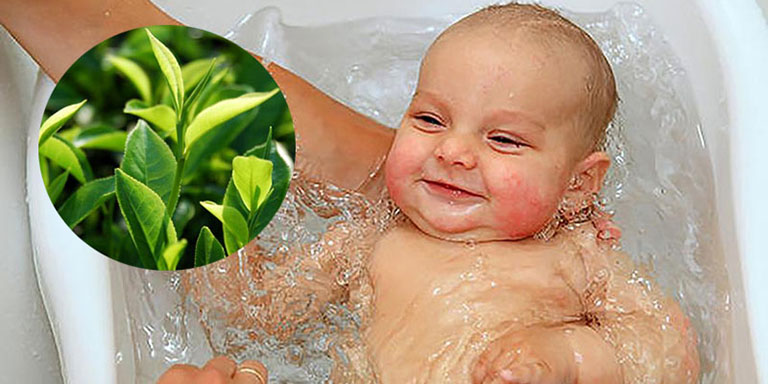 Khi tắm lá cho trẻ, hãy bảo đảm đã loại bỏ hết hại khuẩn bám ở thân lá