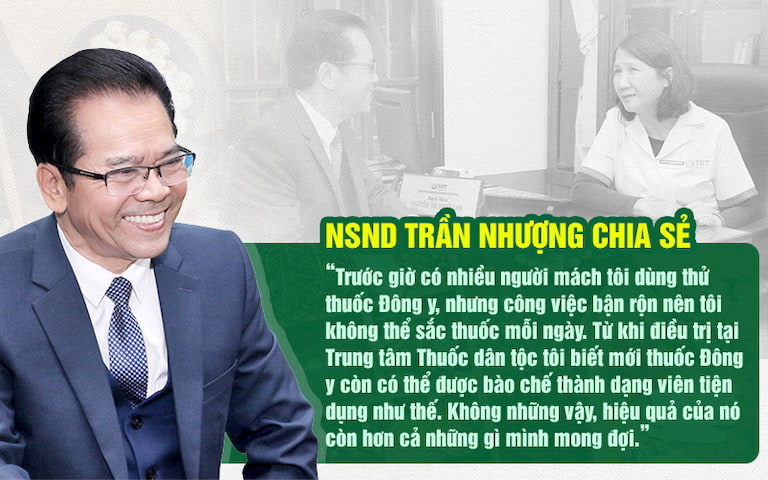 NS Trần Nhượng chữa khỏi bệnh dạ dày tại Trung tâm Thuốc dân tộc