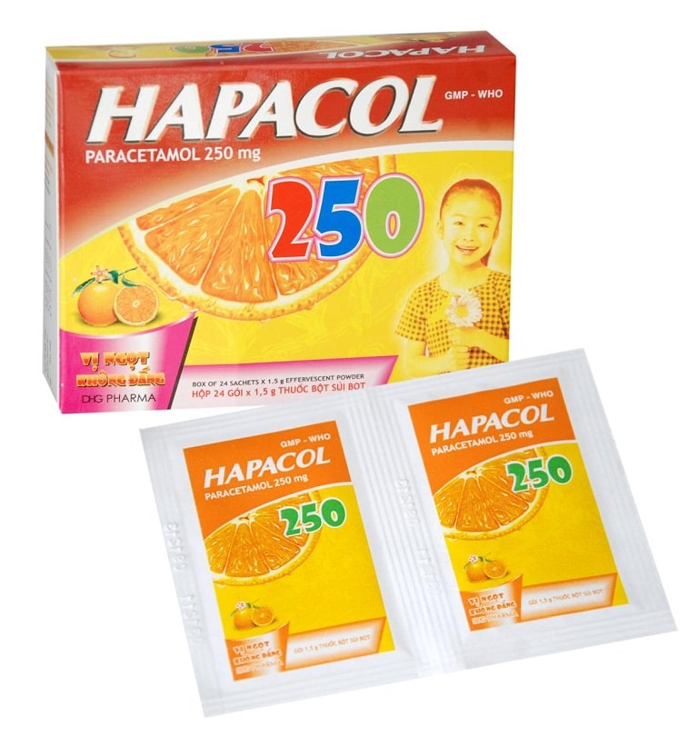 Paracetamol thường xuất hiện trong các loại thuốc hạ sốt cho trẻ em