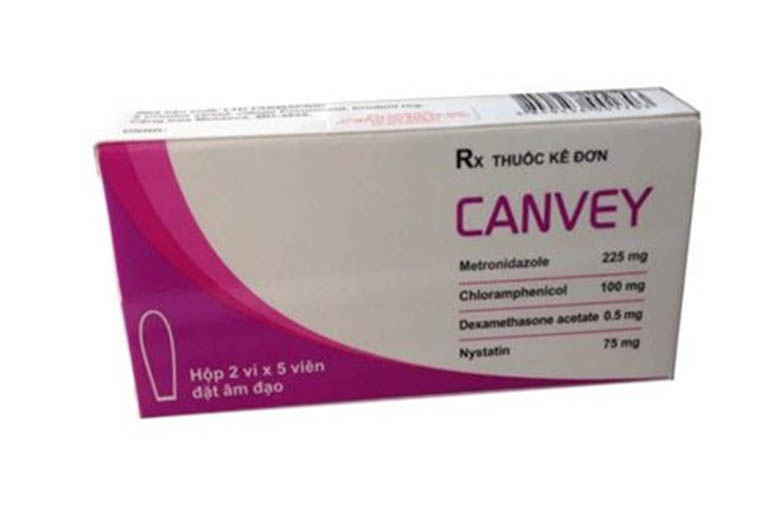 Thuốc đặt âm đạo Canvey đang được bán với giá 260.000 VNĐ/hộp 2 vỉ x 5 viên