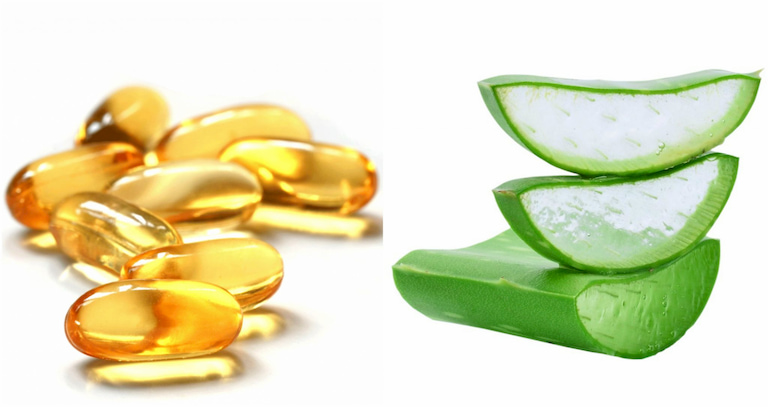 Nha đam kết hợp vitamin E giúp cấp ẩm, ngăn ngừa sản sinh sắc tố Melanin