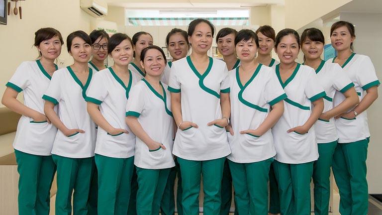 Đội ngũ nhân viên tại phòng khám thai của bác sĩ Vương Ngọc Lan