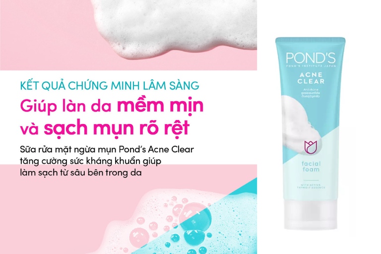 sữa rửa mặt pond's acne clear giá bao nhiêu