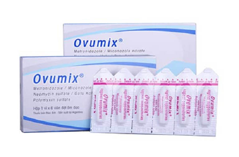 Thuốc đặt âm đạo Ovumix đang được bán với giá 280.000 VNĐ/ hộp 1 vỉ x 6 viên