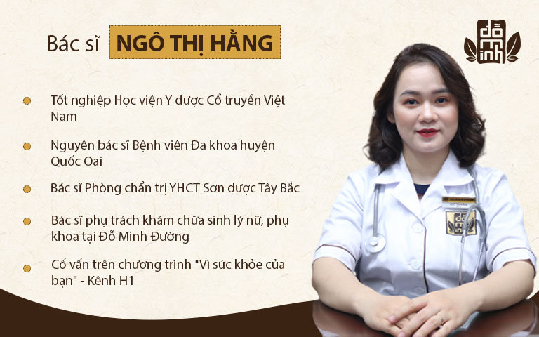 Bác sĩ Ngô Thị Hằng - Phụ trách khám, chữa bệnh phụ khoa tại nhà thuốc nam gia truyền Đỗ Minh Đường.