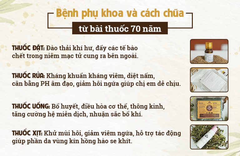 Liệu trình 4 trong 1 của bài thuốc Phụ Khang Đỗ Minh